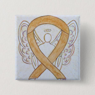 Bóton Quadrado 5.08cm Pinos de Arte Personalizados da Fita de Sensibiliz