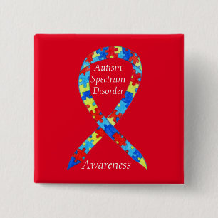 Bóton Quadrado 5.08cm Pinos de Fita de Quebra-cabeça Personalizados do 