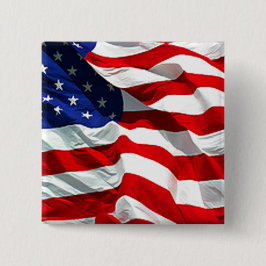 Bóton Quadrado 5.08cm Pinos do botão da bandeira dos EUA