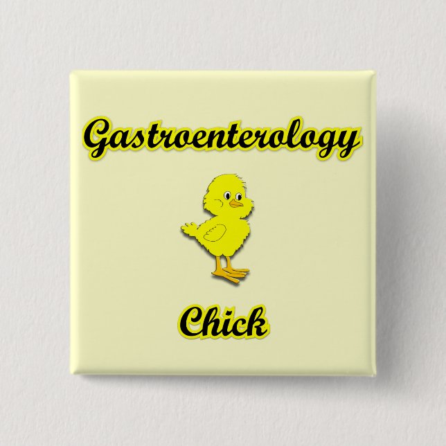 Bóton Quadrado 5.08cm Pintinho de gastroenterologia (Frente)