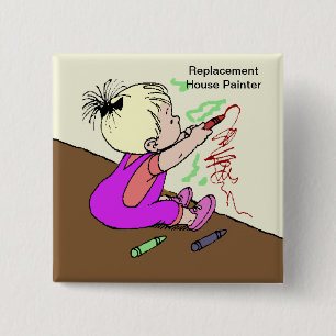 Bóton Quadrado 5.08cm Pintor de Casa de Substituição