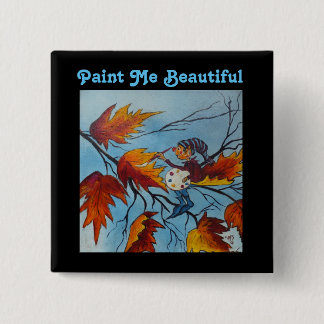 Bóton Quadrado 5.08cm Pintura de Pixie de Pintura de Ann Hayes