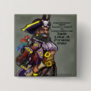 Bóton Quadrado 5.08cm Pirata