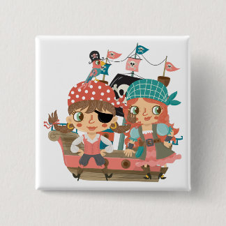 Bóton Quadrado 5.08cm Piratas femininos