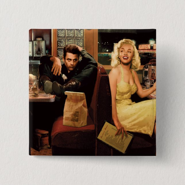 Bóton Quadrado 5.08cm Placa azul 2 (Frente)