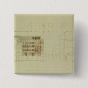 Bóton Quadrado 5.08cm Planeie para o teatro real de Dresden, c.1838