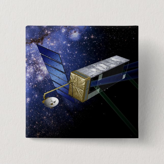 Bóton Quadrado 5.08cm PlanetQuest do SIM (Frente)