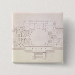 Bóton Quadrado 5.08cm Plano da história principal do Capitólio,