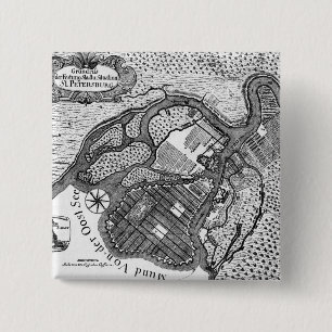 Bóton Quadrado 5.08cm Plano de St Petersburg