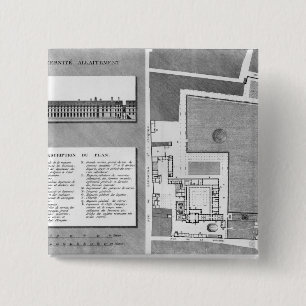 Bóton Quadrado 5.08cm Plano do Port-Royal de Maternite