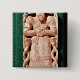 Bóton Quadrado 5.08cm Plaquette do marfim de um deus