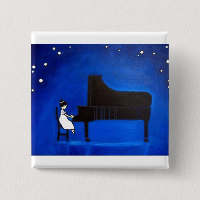 Bóton Quadrado 5.08cm Pockets o cheio do amor - o botão do momento (Frente)