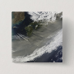 Bóton Quadrado 5.08cm Poeira sobre Japão