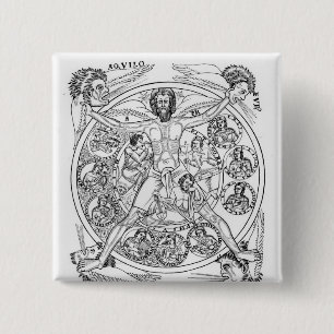 Bóton Quadrado 5.08cm Poesia e música