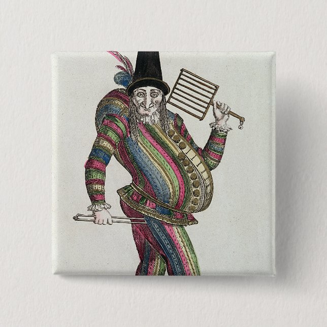 Bóton Quadrado 5.08cm Polichinelle (Frente)