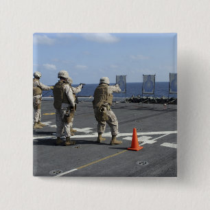 Bóton Quadrado 5.08cm Polícia militar treina com Berretta M9