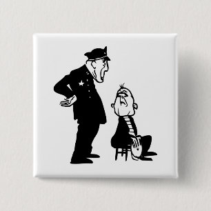 Bóton Quadrado 5.08cm Policial e ladrão