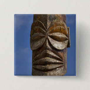 Bóton Quadrado 5.08cm Polinésia Francesa, Ilhas Cook, Rarotonga,