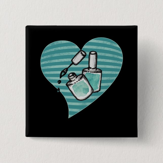 Bóton Quadrado 5.08cm Polo de prego de palha (Frente)