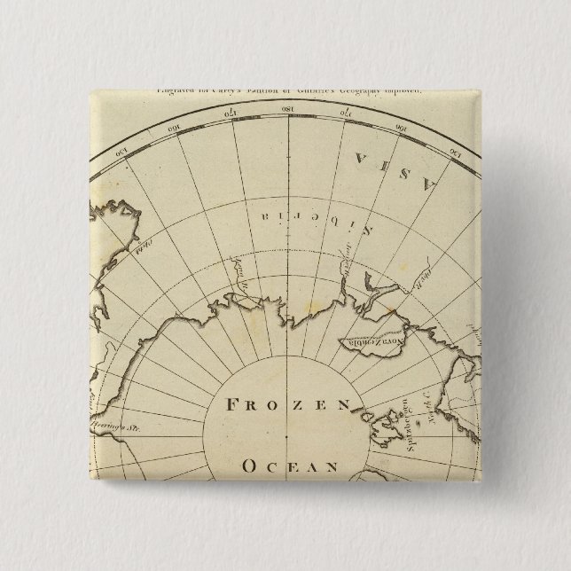 Bóton Quadrado 5.08cm Polo Norte (Frente)