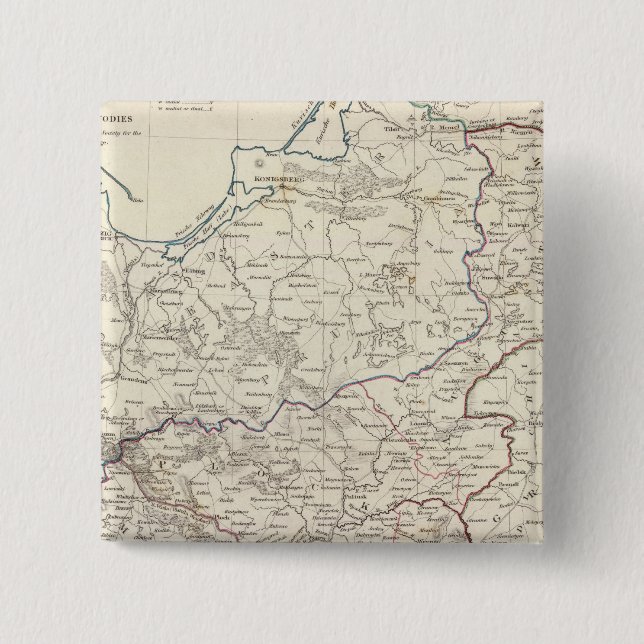 Bóton Quadrado 5.08cm Polônia Polska (Frente)