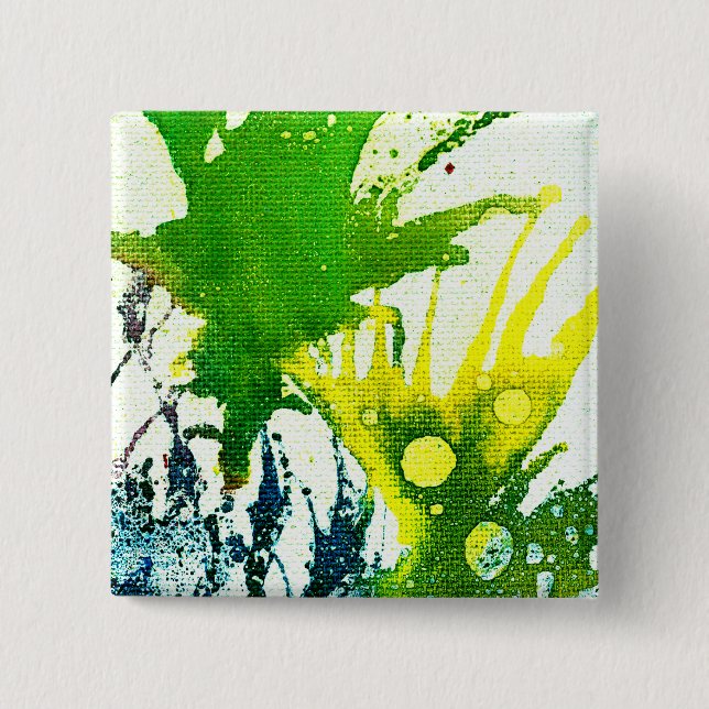 Bóton Quadrado 5.08cm Polychromoptic #2B por Michael Moffa (Frente)