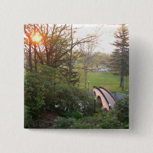 Bóton Quadrado 5.08cm Ponte do Arco-íris Sunset no Grove City College