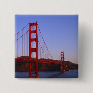 Bóton Quadrado 5.08cm Ponte Golden Gate, São Francisco, Califórnia, 2