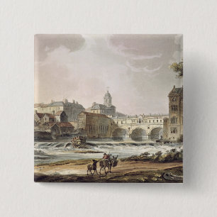 Bóton Quadrado 5.08cm Ponte nova, 'do banho ilustrado por uma série de