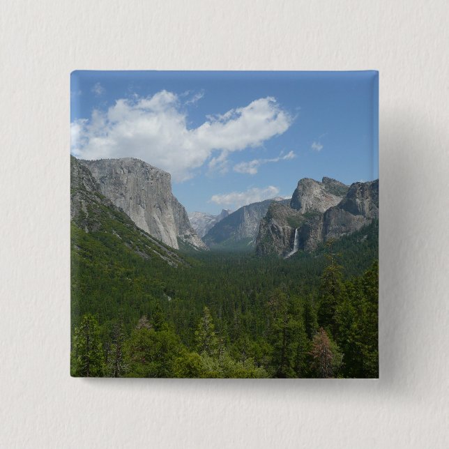 Bóton Quadrado 5.08cm Ponto de Inspiração no Parque Nacional de Yosemite (Frente)