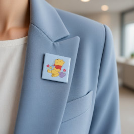 Bóton Quadrado 5.08cm Pooh