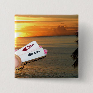 Bóton Quadrado 5.08cm Por do sol do em do ` da posse de Texas