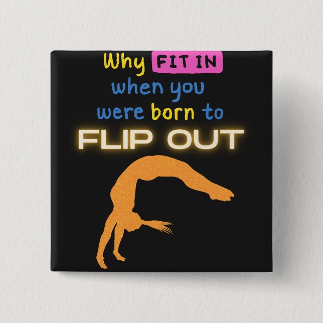 Bóton Quadrado 5.08cm Por que ajustado quando você estava nascer de Sacu (Frente)