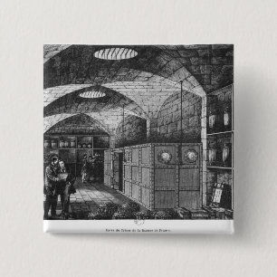 Bóton Quadrado 5.08cm Porão do banco de France em Paris, 1897