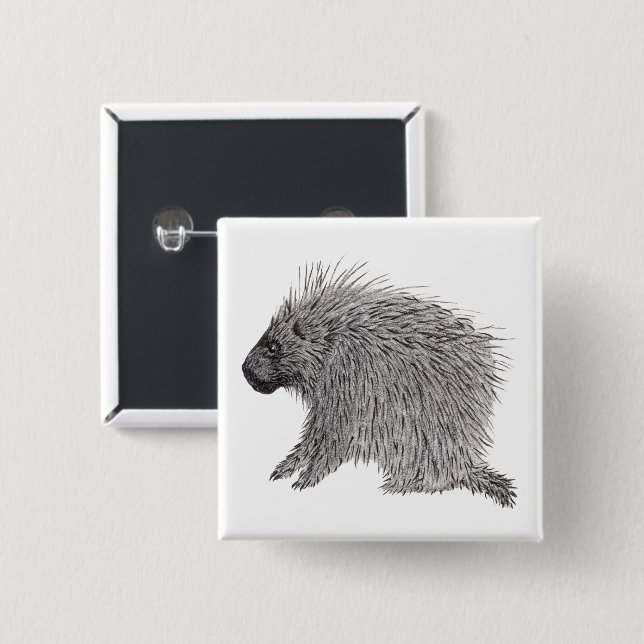 Bóton Quadrado 5.08cm Porcupine (Frente & Verso)