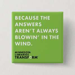 Bóton Quadrado 5.08cm Porque botão verde do vento