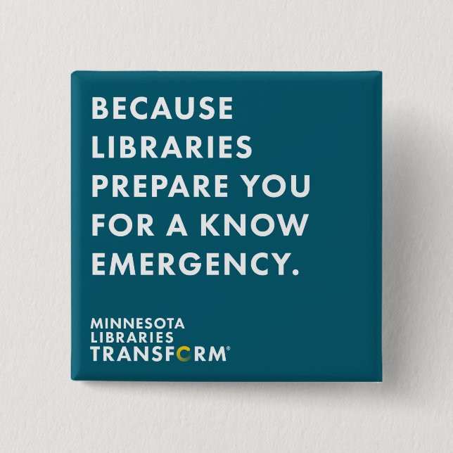 Bóton Quadrado 5.08cm Porque saiba o botão da cerceta (Frente)