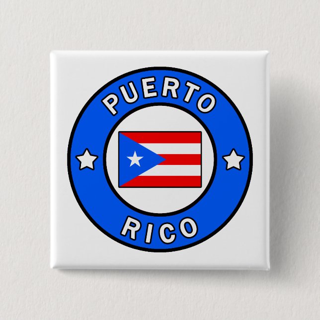 Bóton Quadrado 5.08cm Porto Rico (Frente)