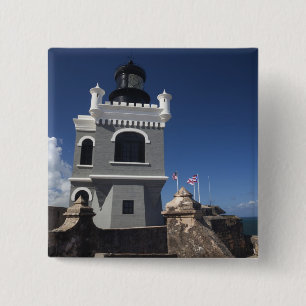 Bóton Quadrado 5.08cm Porto Rico, San Juan, Velho San Juan, El Morro