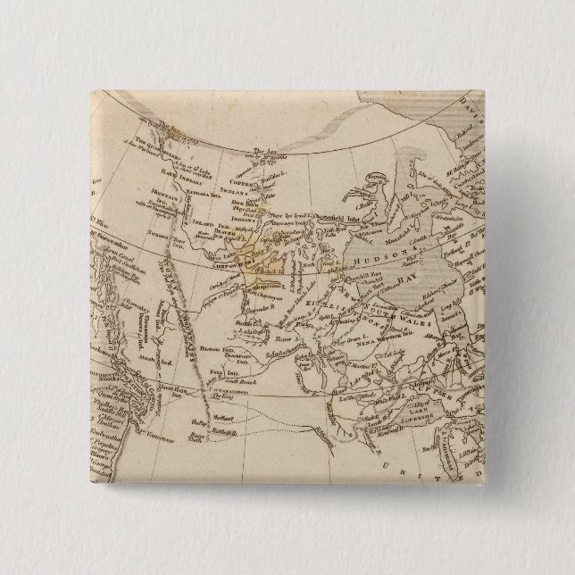 Bóton Quadrado 5.08cm Posse britânica na América (Frente)