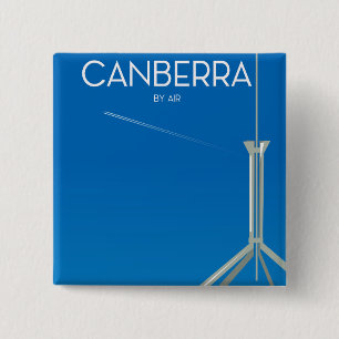 Bóton Quadrado 5.08cm Poster de viagens Canberra Austrália