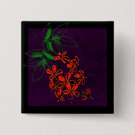 Bóton Quadrado 5.08cm Pouca flor