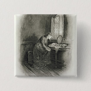 Bóton Quadrado 5.08cm Pouco Dorrit, 'de Charles Dickens: Um abo da
