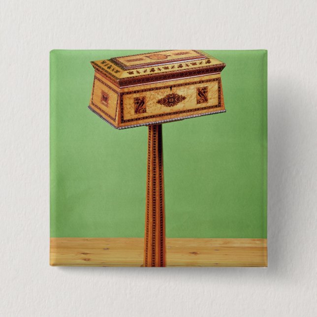 Bóton Quadrado 5.08cm POY do chá dos Tunbridge-mercadorias (Frente)