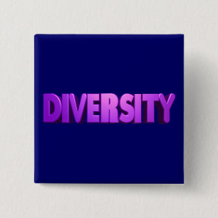 Bóton Quadrado 5.08cm Praça das Letras Roxas da Diversidade