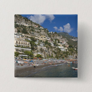Bóton Quadrado 5.08cm Praia em Positano, Campania, Itália
