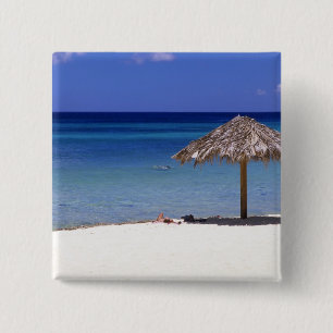 Bóton Quadrado 5.08cm Praia Malmok, Aruba, Antilhas Holandesas