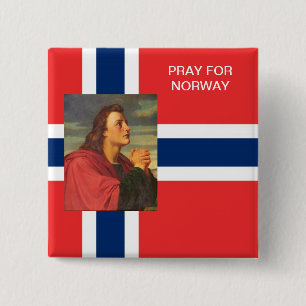 BÓTON QUADRADO 5.08CM PRAY PARA A NORUEGA