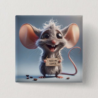 Bóton Quadrado 5.08cm Preciso Do Meu Café