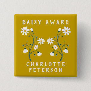 Bóton Quadrado 5.08cm Prêmio Enfermeira Daisy Personalizado